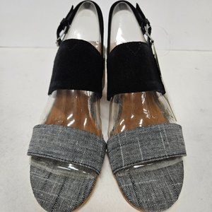 TOMS Women's Shoes, Poppy, Black Suede/Chambray